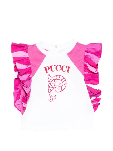 PUCCI Junior ruffled fish top