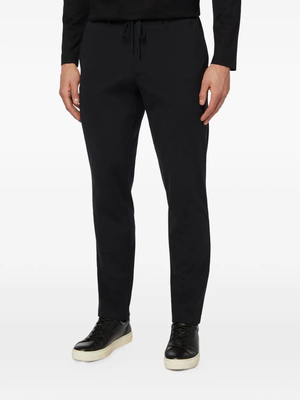 Boggi Milano Pantalon met trekkoord Zwart