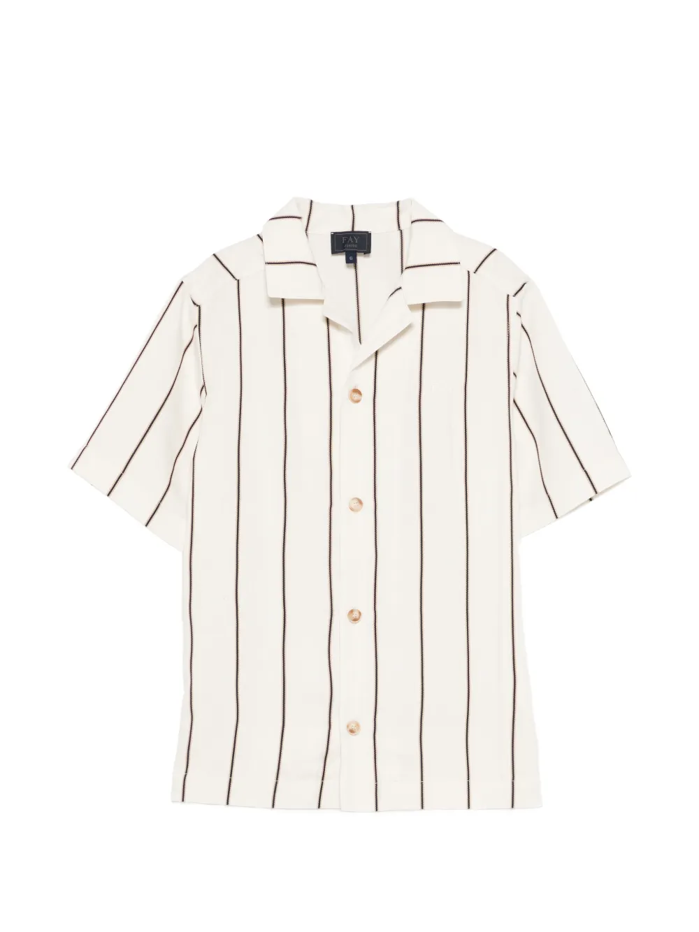 Fay Kids' Striped Shirt In White