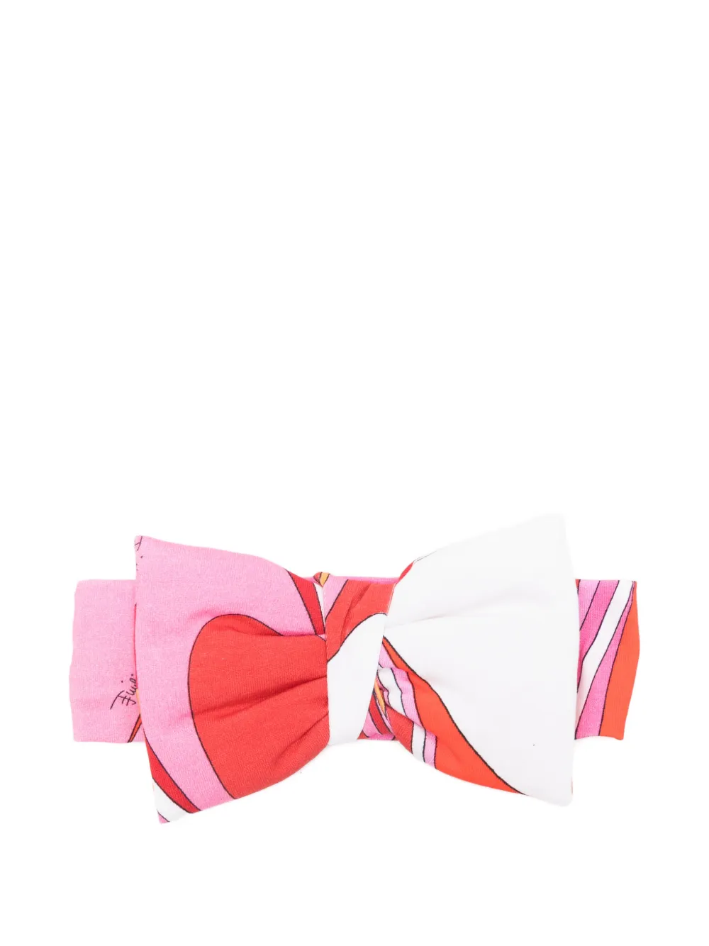 PUCCI Junior bow print head band - Rosa