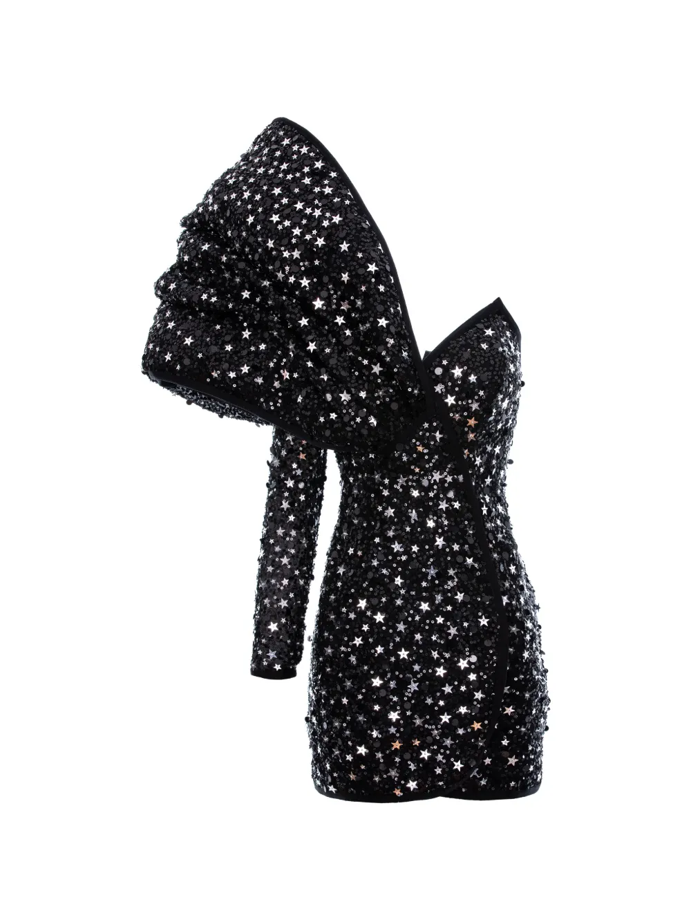 MITILIANE COUTURE Abito corto Stella con paillettes - Nero