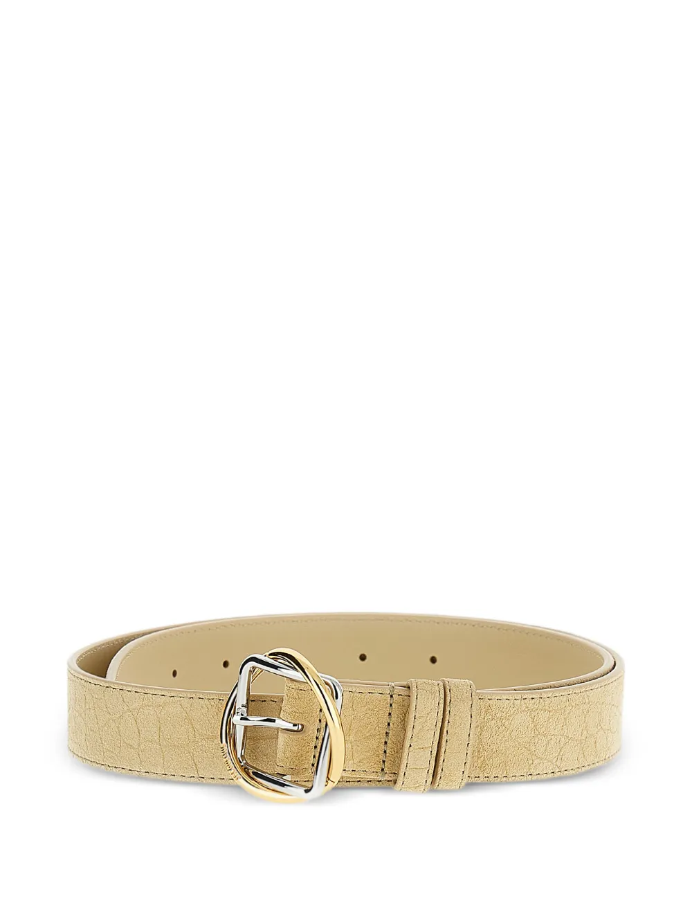 Jacquemus suede two-tone buckle belt - Neutrals