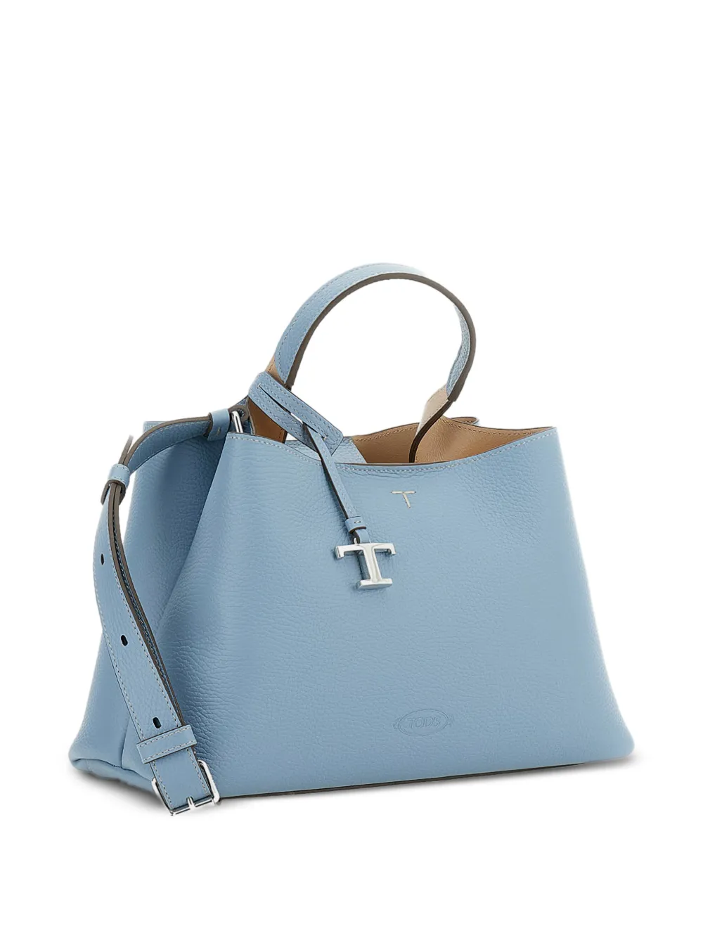  Tod's Logo-charm Leather Tote Bag - Blue 