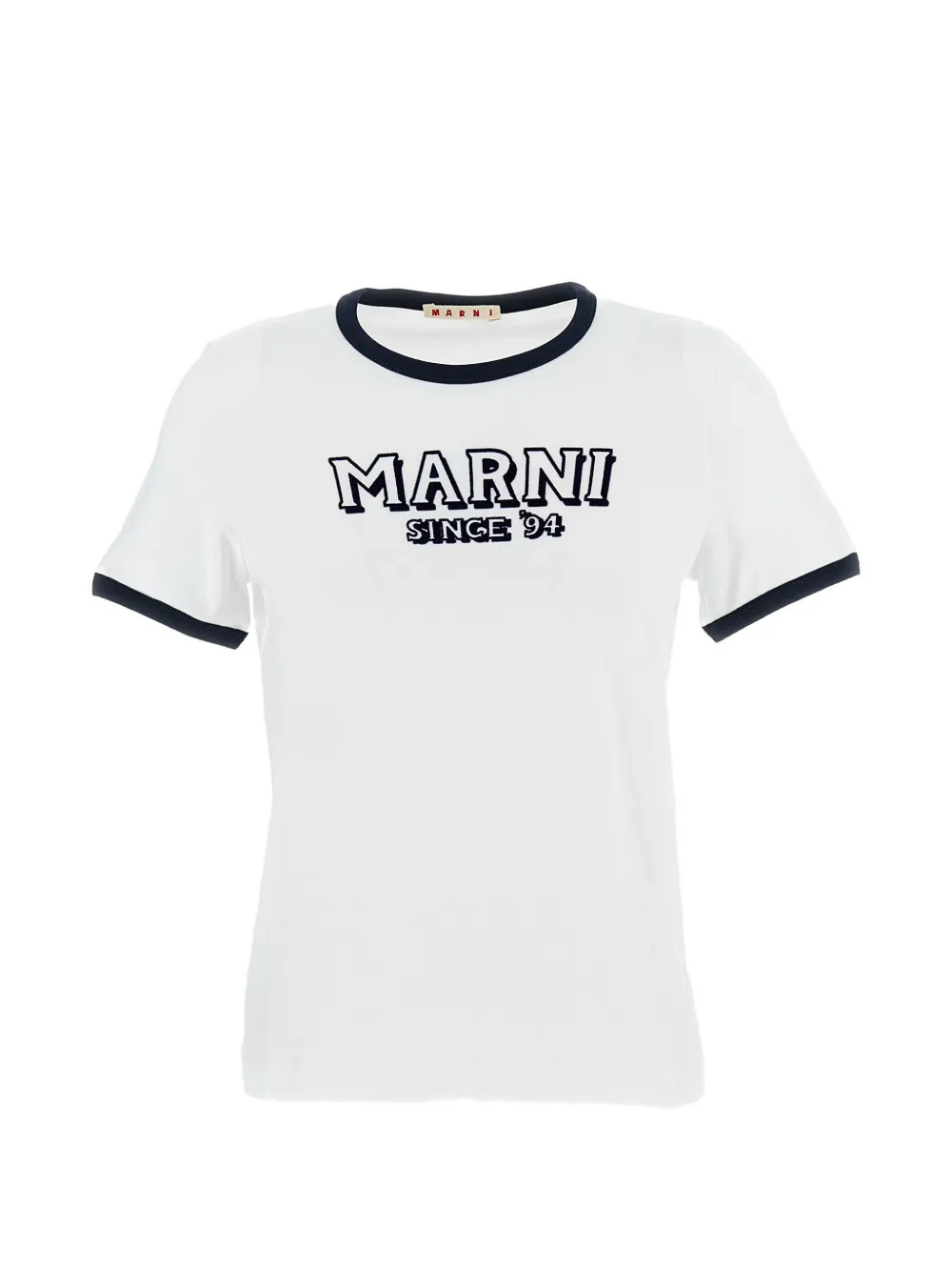 Marni embossed logo T-shirt - Weiß