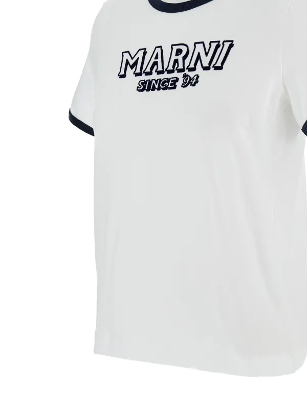 Marni ロゴエンボス Tシャツ | ホワイト | FARFETCH JP