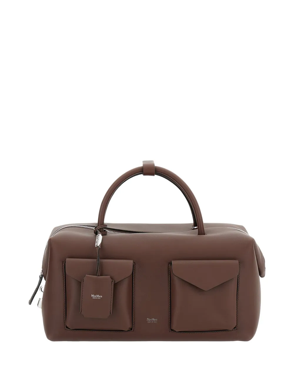 Max Mara padlock flap leather shoulder bag - Braun