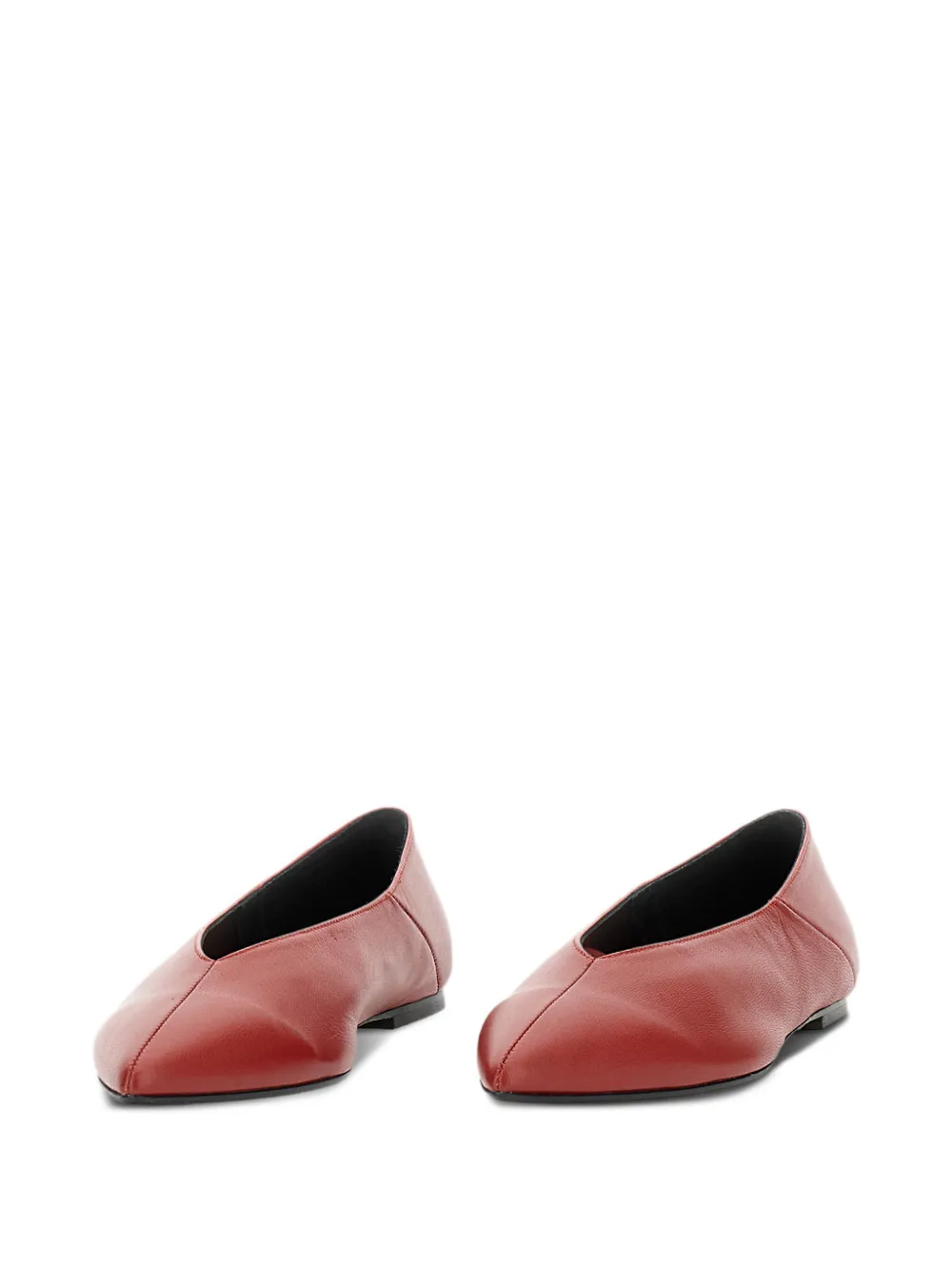 Aeyde Moa pointed-toe ballet flats - Rood