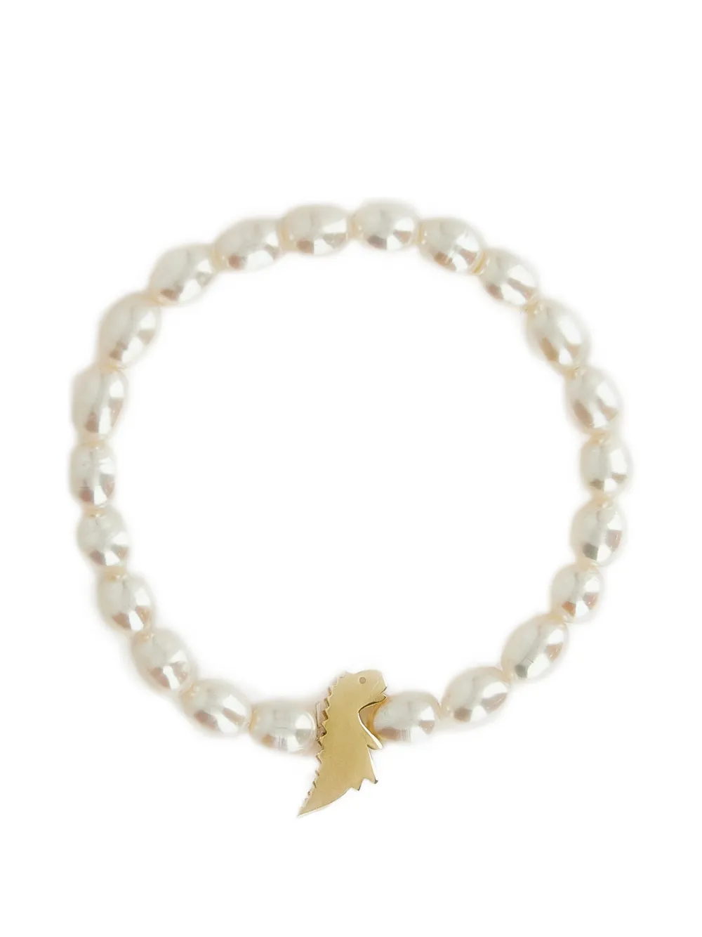 Aliita dinosaur freshwater pearl necklace - Bianco