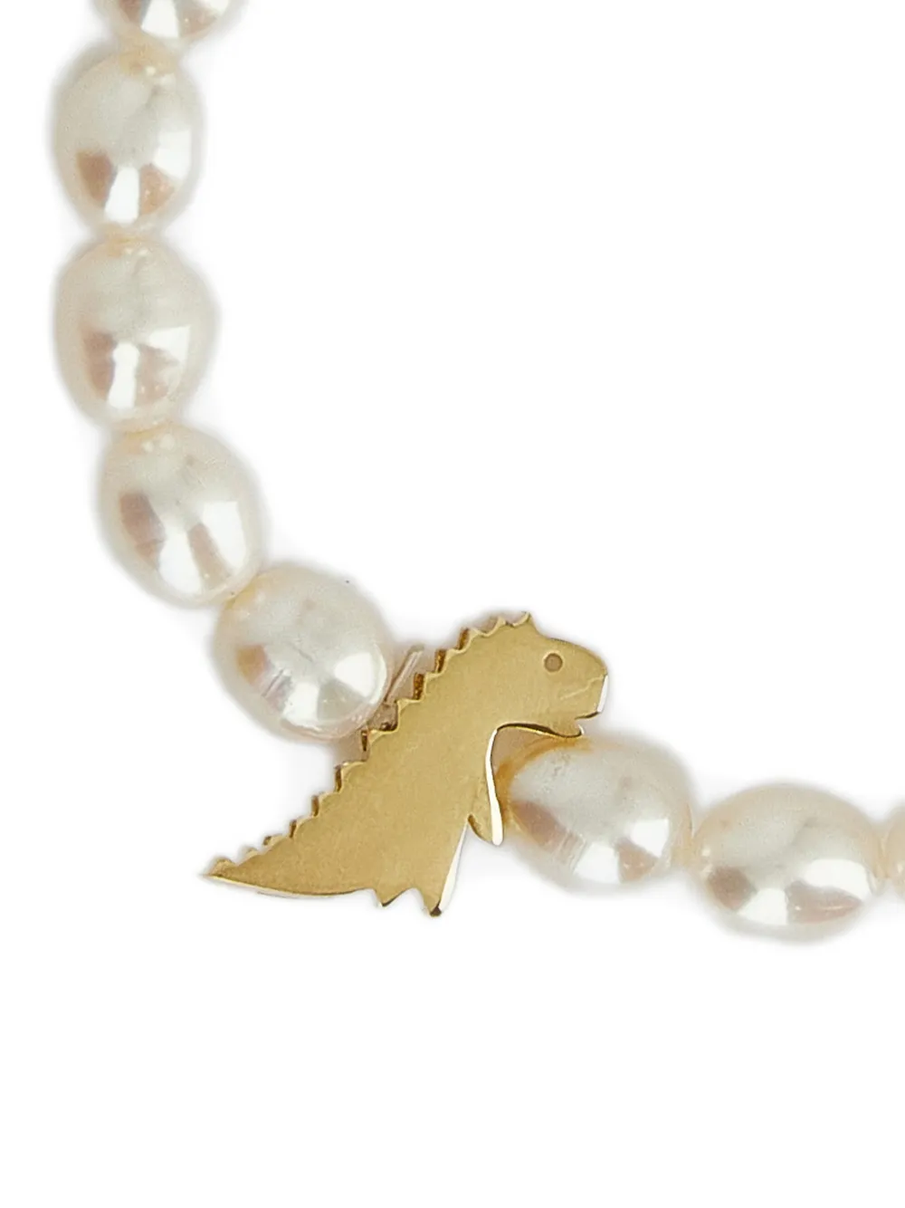 Aliita dinosaur freshwater pearl necklace - Wit