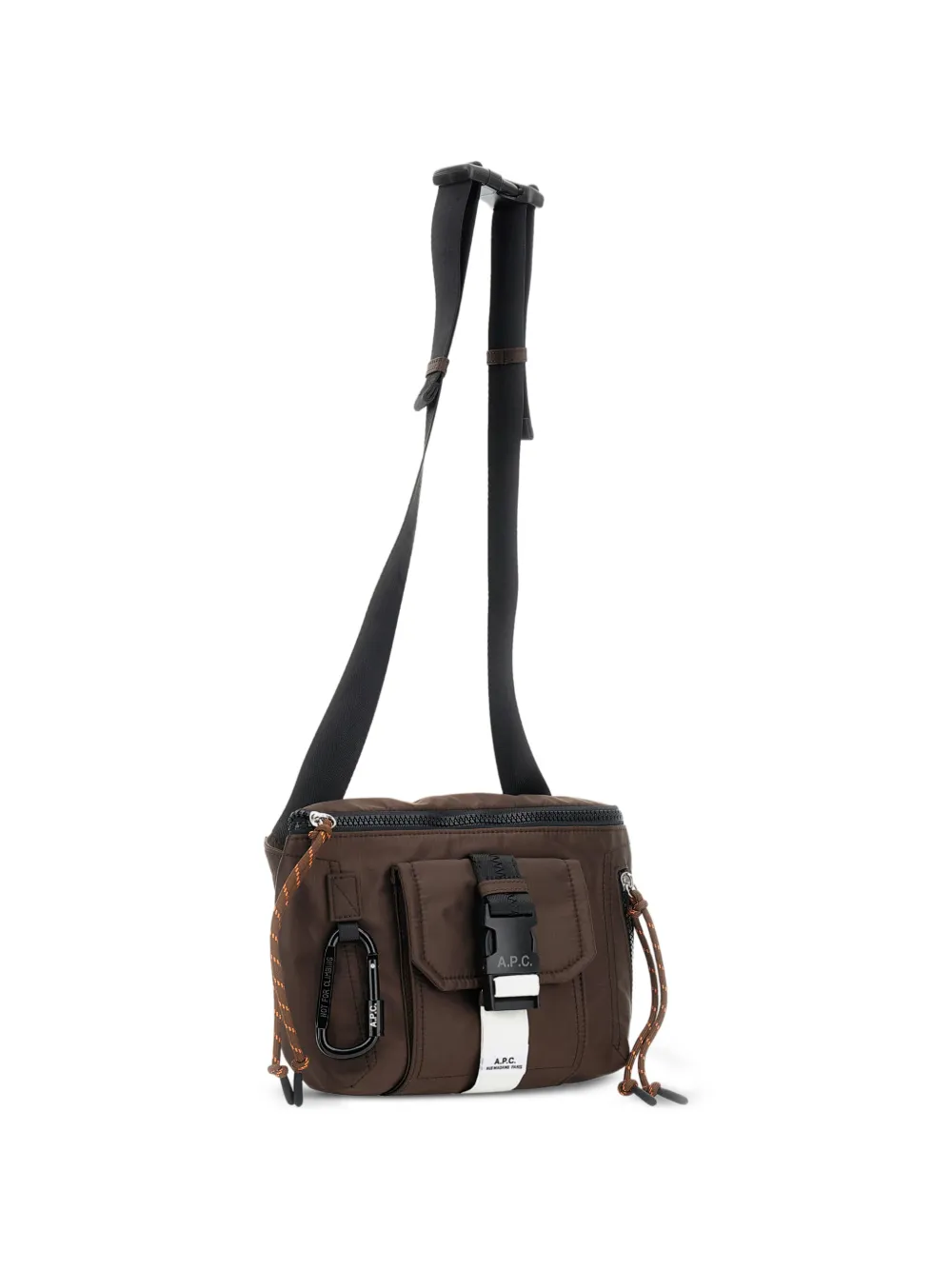  A.p.c. Logo-patch Shoulder Bag - Brown 
