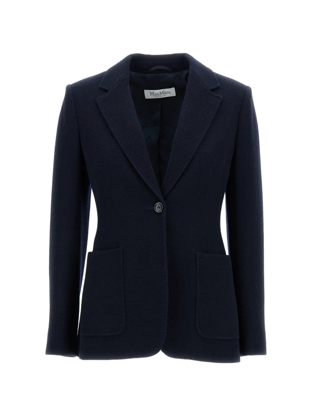 Max Mara patch-pocket button blazer - Blue
