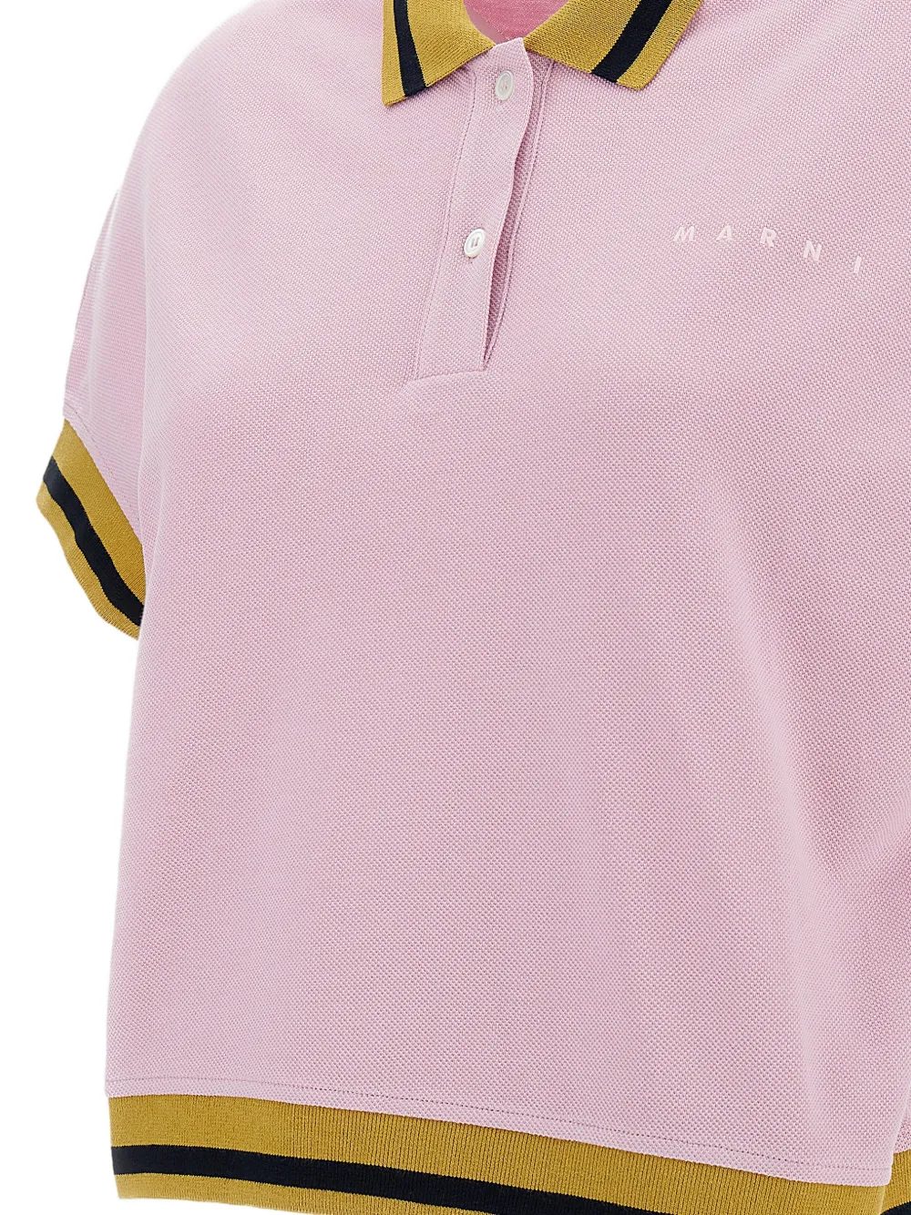 Marni Gestreepte polotop met knopen Roze