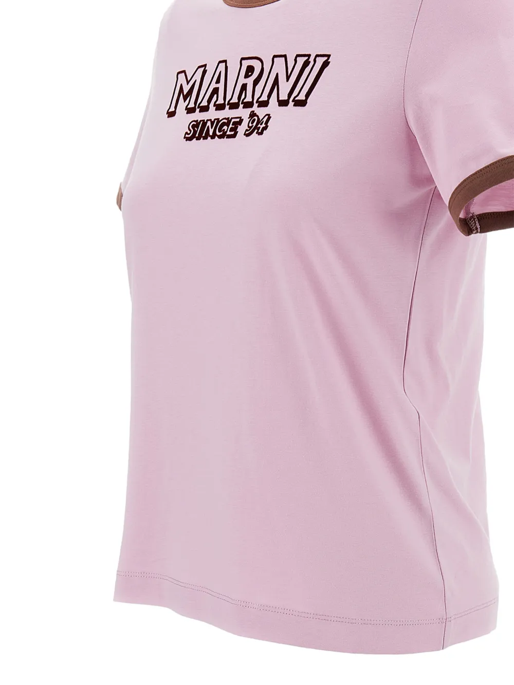 Marni T-shirt met logo Roze