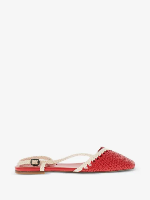 Hereu Rondaia woven buckle flat pumps