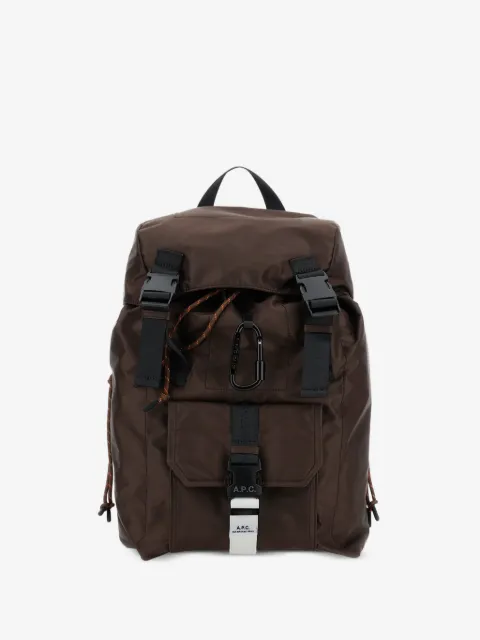 A.P.C. logo-buckle backpack