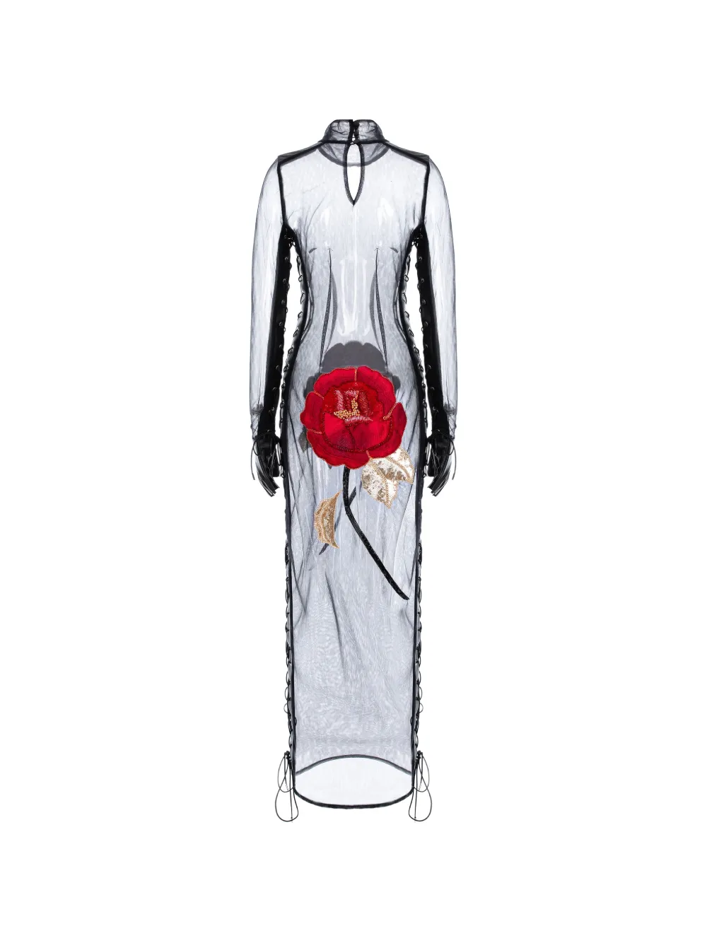 MITILIANE COUTURE Semi-doorzichtige maxi-jurk Wit