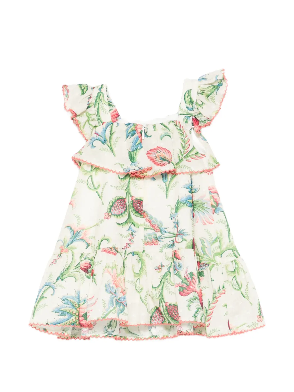 ETRO KIDS ruffled floral dress - Beige