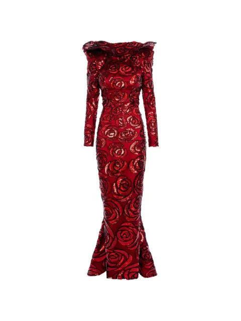 MITILIANE COUTURE vestido largo con lentejuelas bordadas