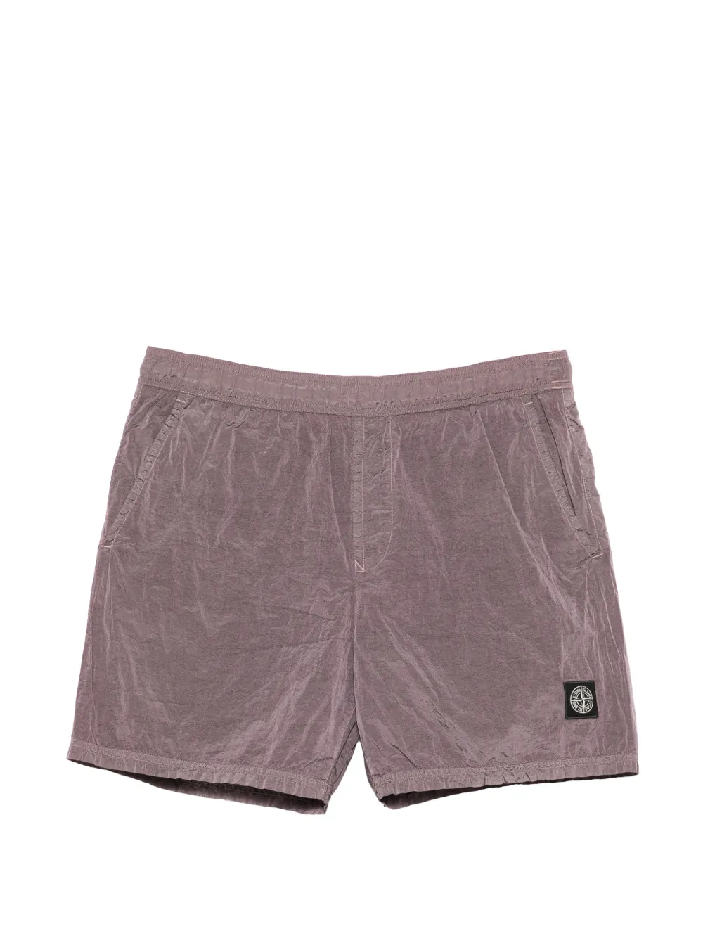 Stone Island logo-patch swim shorts - Viola