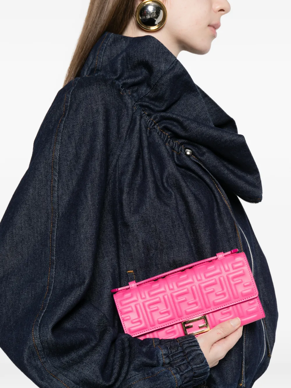 FENDI Baguette mini-shopper Roze