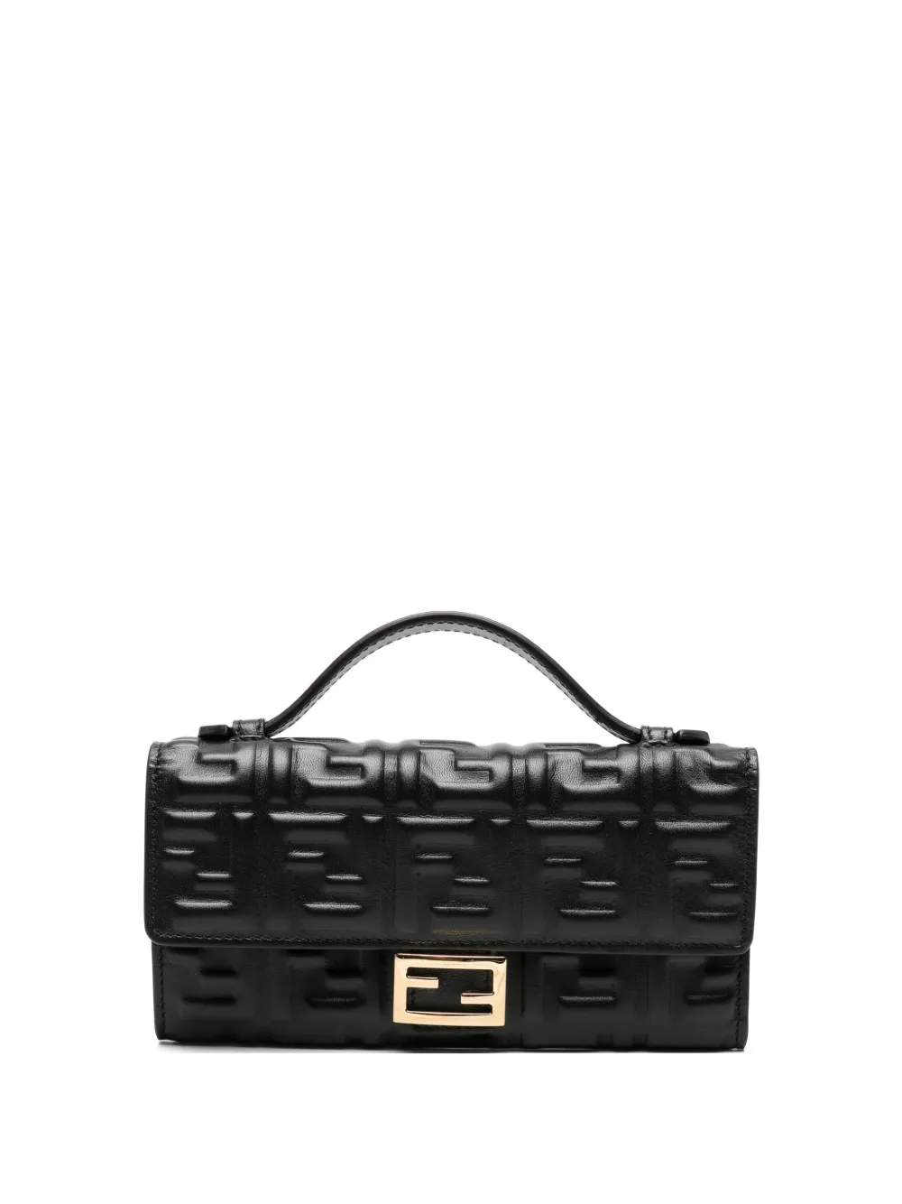 FENDI enbossed leather mini bag - Nero