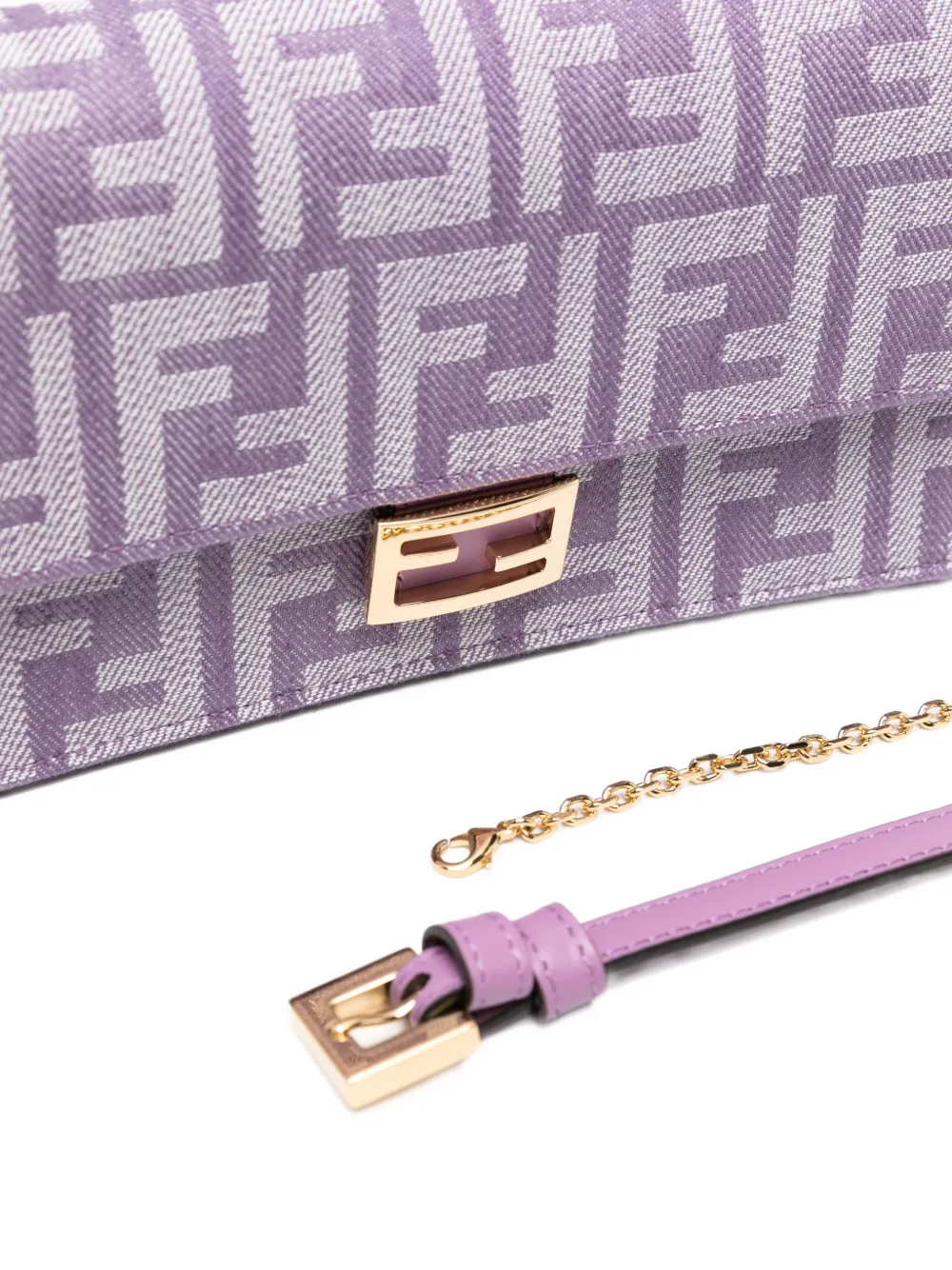 FENDI Wallet On Chain Baguette clutch Paars