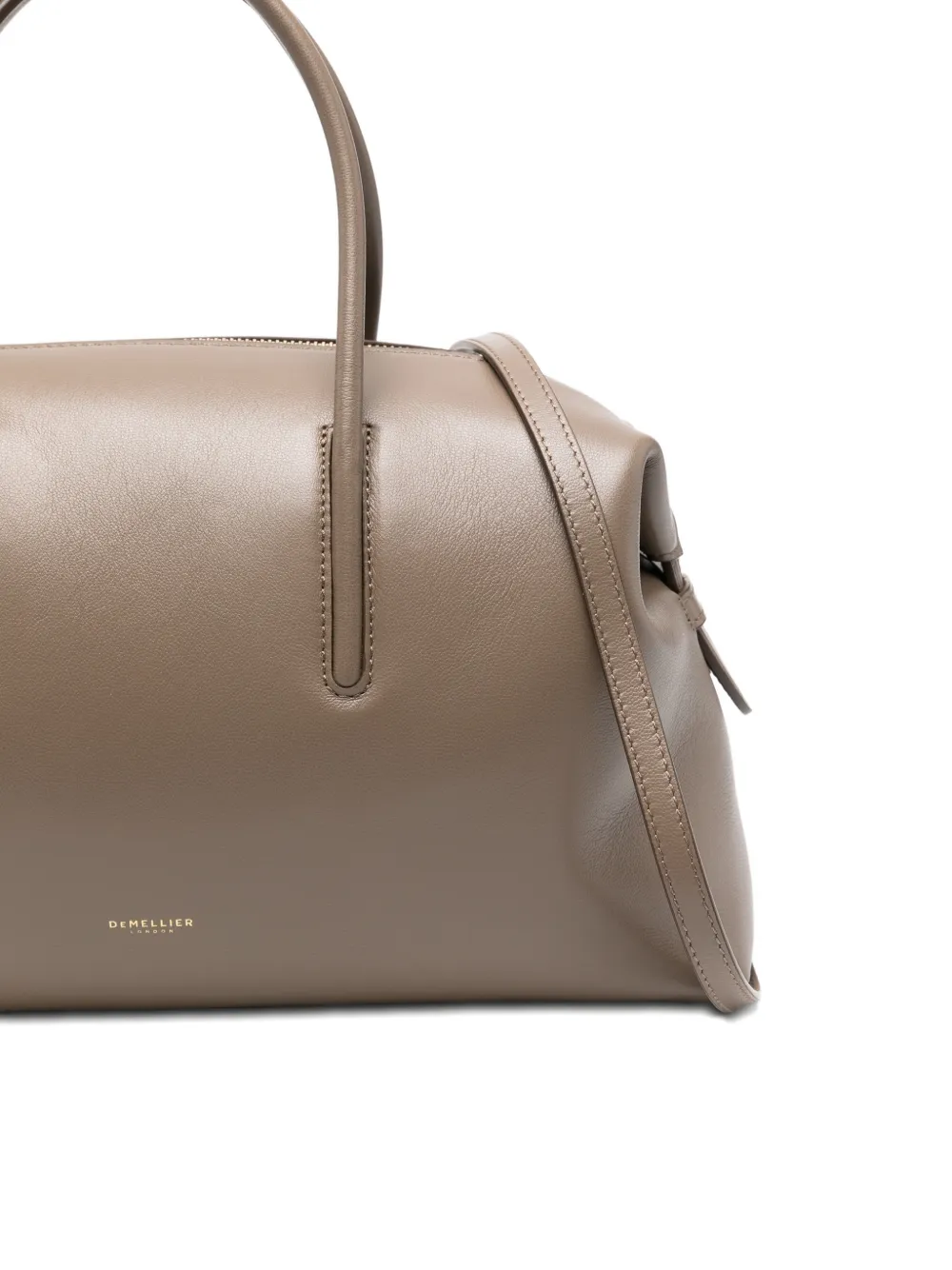 DeMellier The Midi Stockholm leren shopper met handgreep Beige