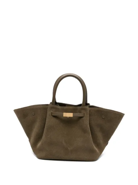 DeMellier Midi New York perforated-detail suede tote bag