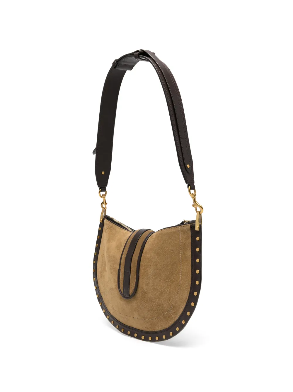 ISABEL MARANT Oskan leren schoudertas Beige