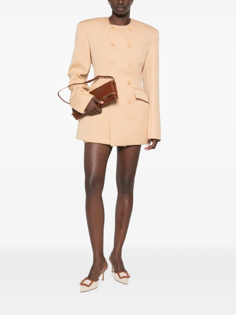 WARDROBE.NYC RHW Blazer Dress in Neutrals, view 2