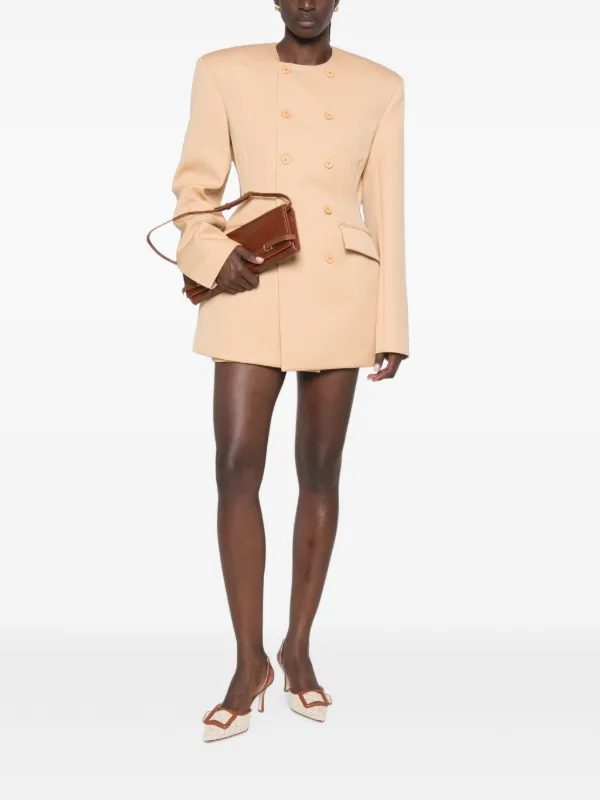 wardrobe nyc mini dress WARDROBE.NYC Sahara Mini Dress | Neutrals