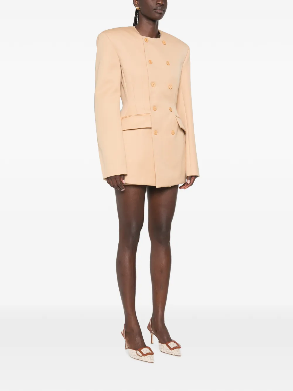 WARDROBE.NYC RHW Blazer Dress in Neutrals, view 3