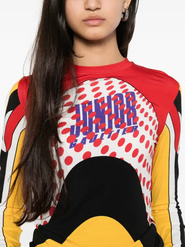 Jean Paul Gaultier Body Map long-sleeve Top | Red | FARFETCH ZA