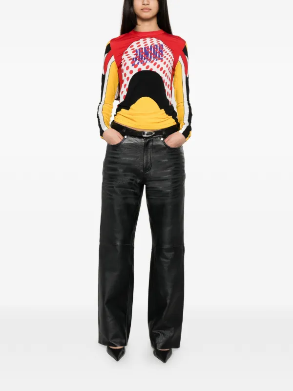 Jean Paul Gaultier Body Map long-sleeve Top | Red | FARFETCH
