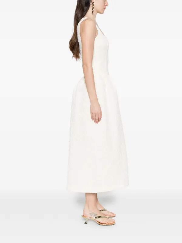 rotate jacquard midi dress Rotate By Birger Christensen Floral-jacquard Midi Dress
