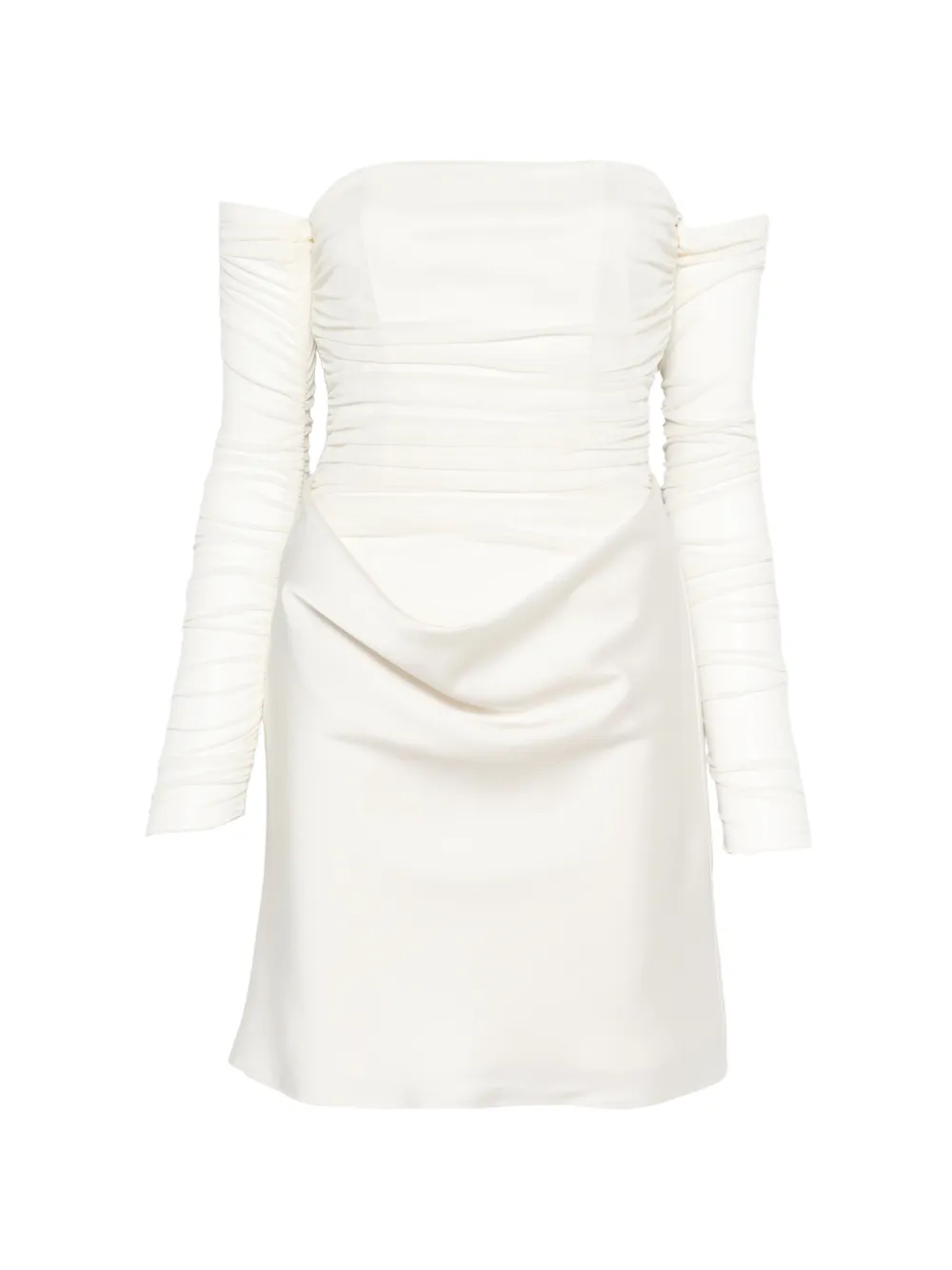 ROTATE BIRGER CHRISTENSEN ruched mesh mini dress - Nude