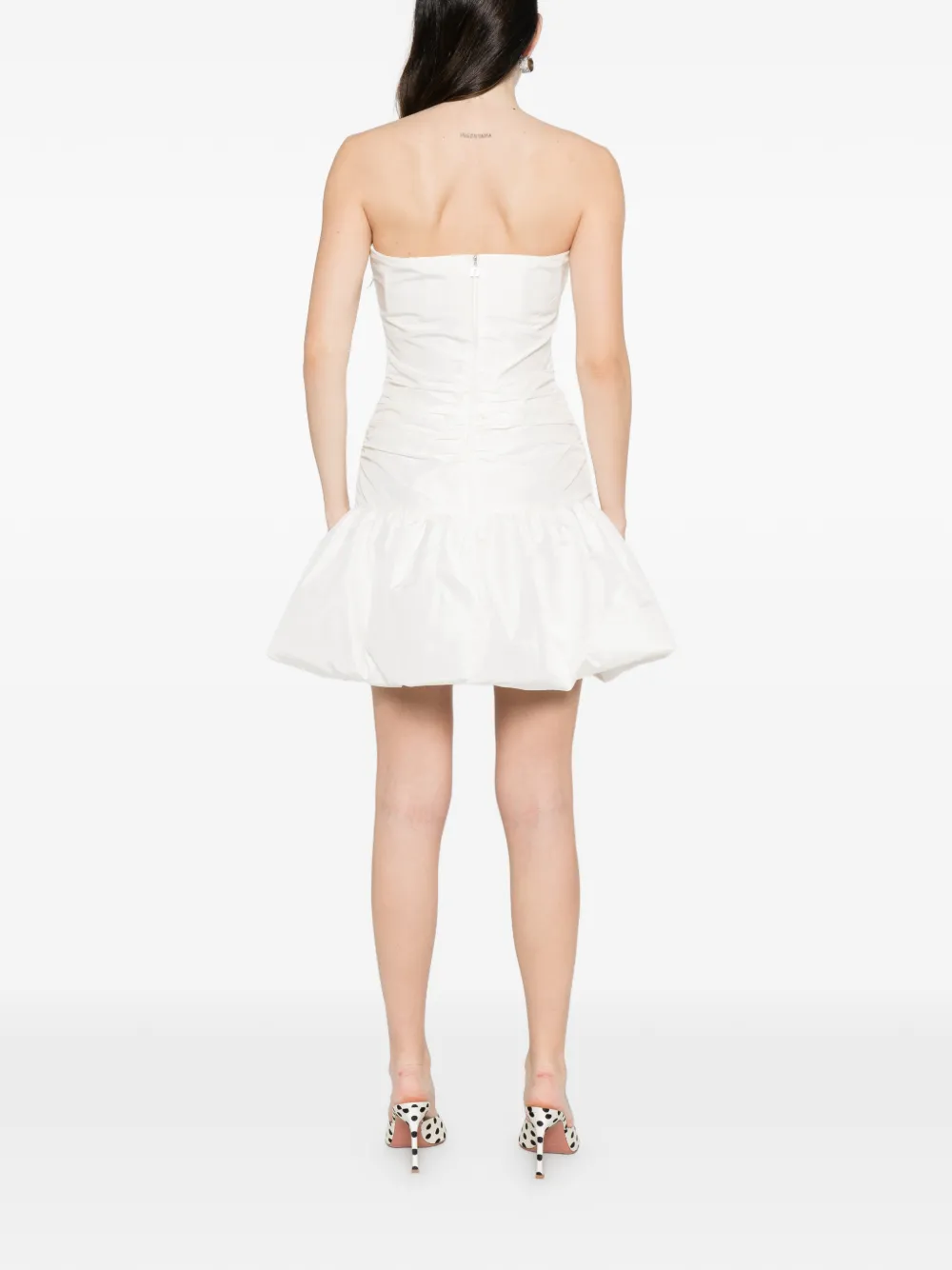 ROTATE BIRGER CHRISTENSEN Taffeta Balloon mini-jurk Wit