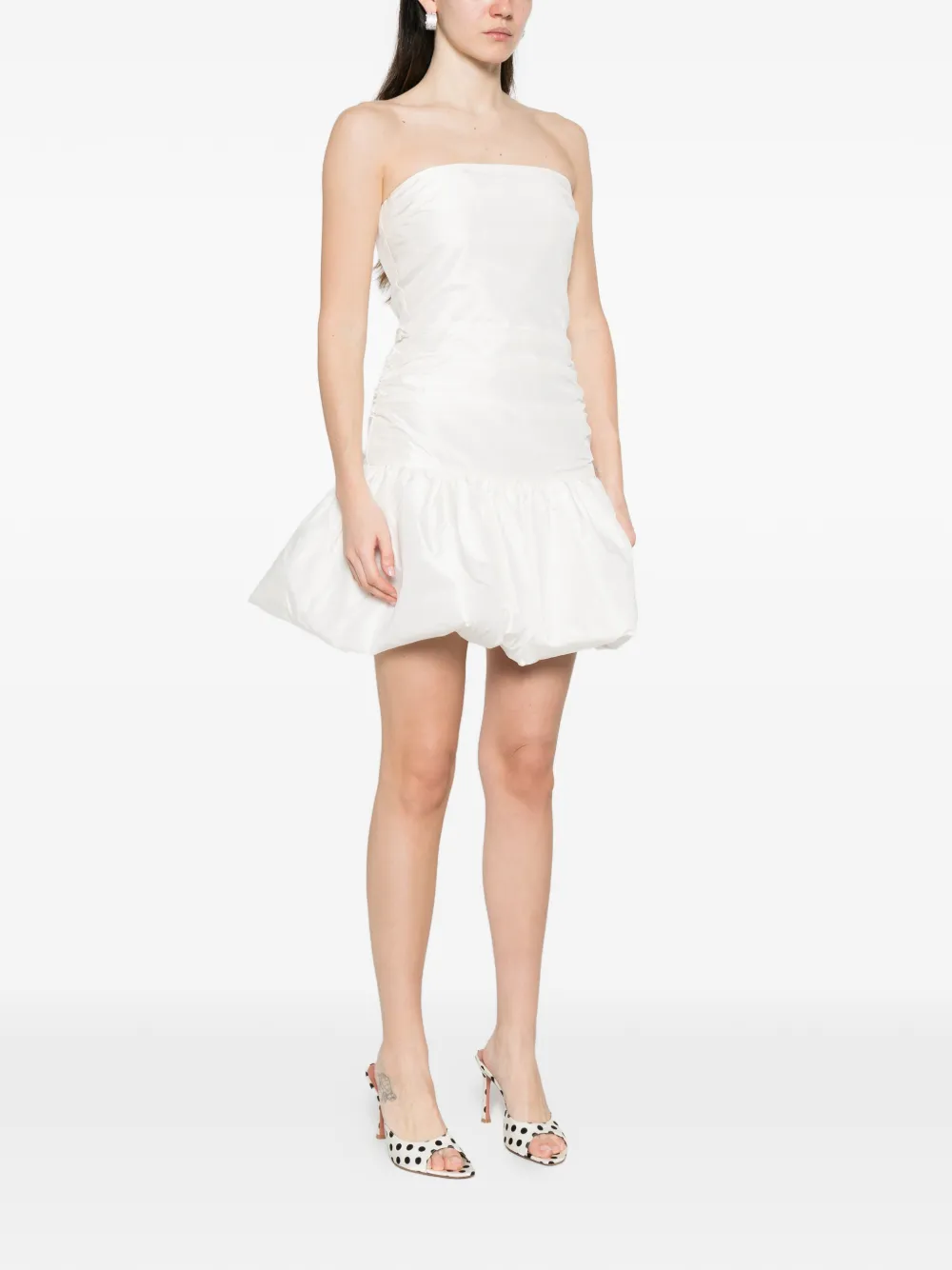 ROTATE BIRGER CHRISTENSEN Taffeta Balloon mini-jurk Wit