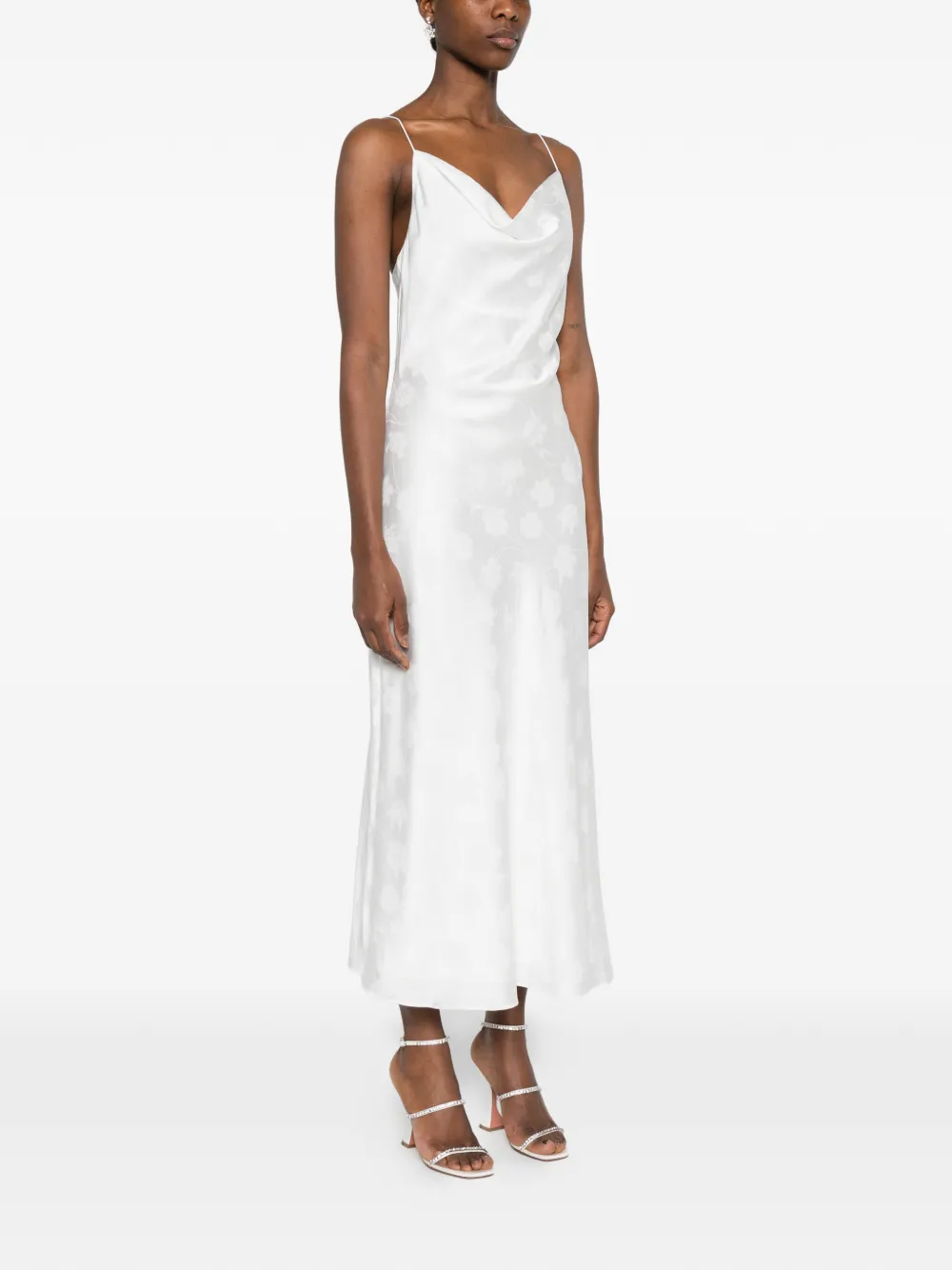 ROTATE BIRGER CHRISTENSEN Midi-jurk met col Wit