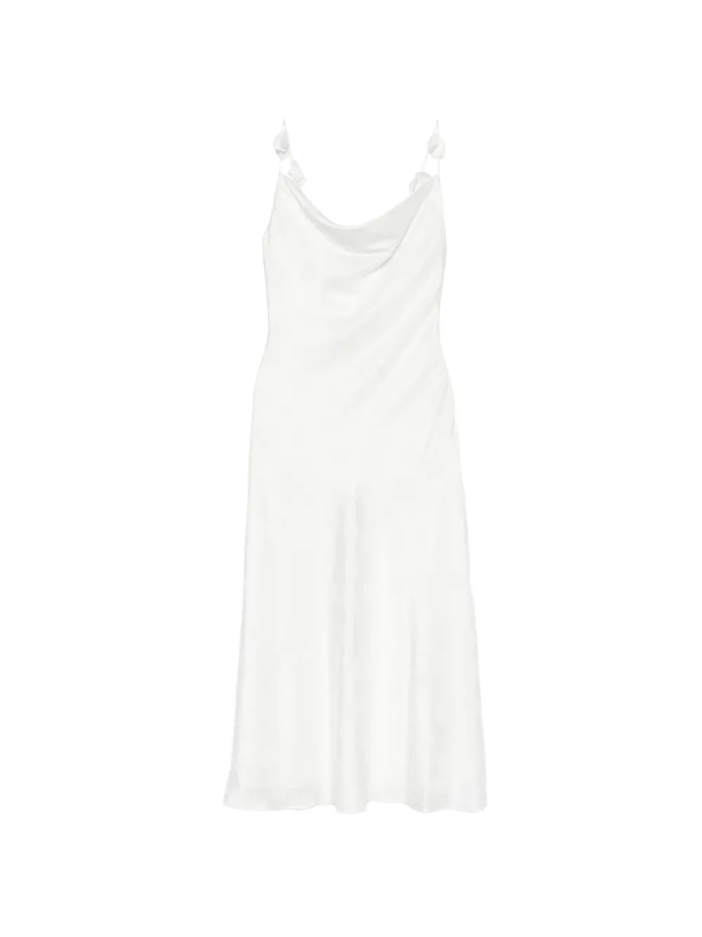 ROTATE BIRGER CHRISTENSEN cowl-neck midi dress - Bianco