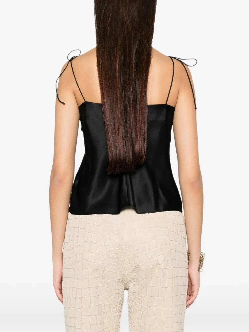 Tove Paloma Tie-strap Top in Black, view 4