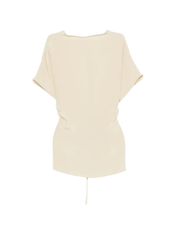 Tove Anya Boat-neck Blouse in Neutrals