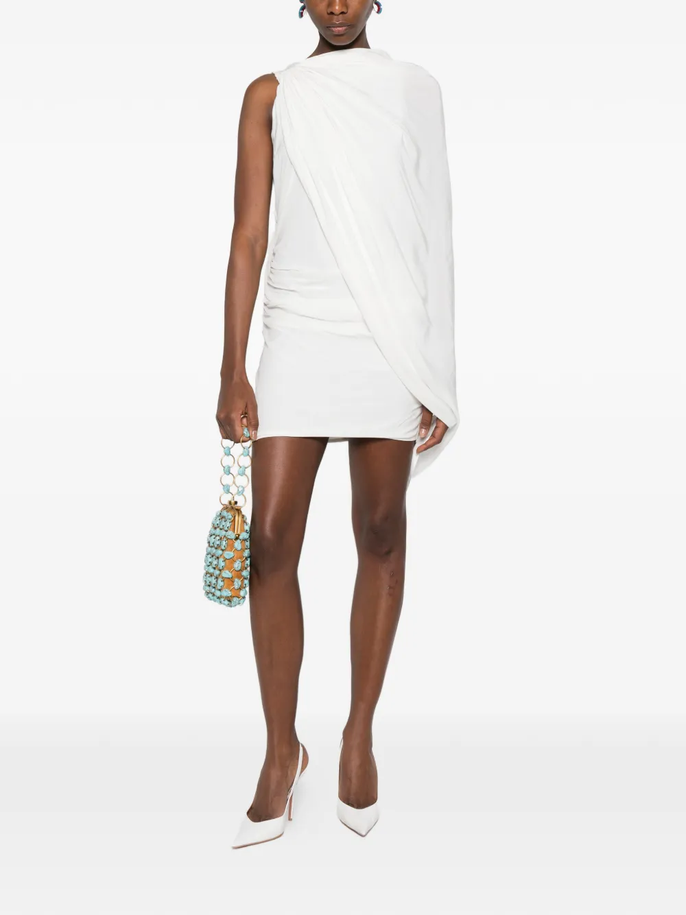 ROTATE BIRGER CHRISTENSEN Mini-jurk met cape Beige