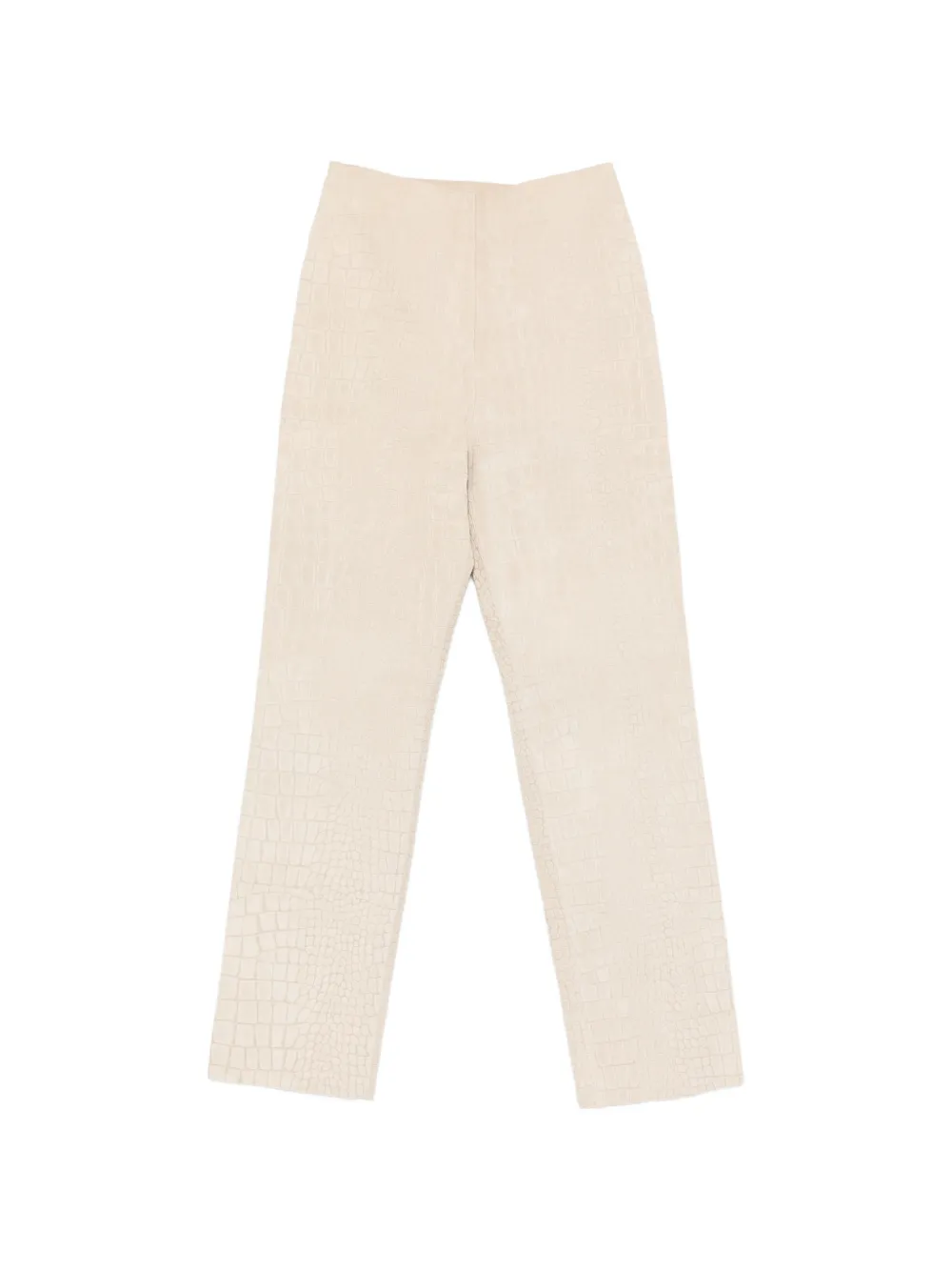 TOVE Tieve croc-effect trousers - Toni neutri