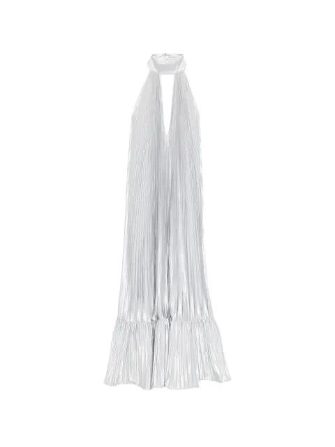 L'IDÉE pleated halter gown dress