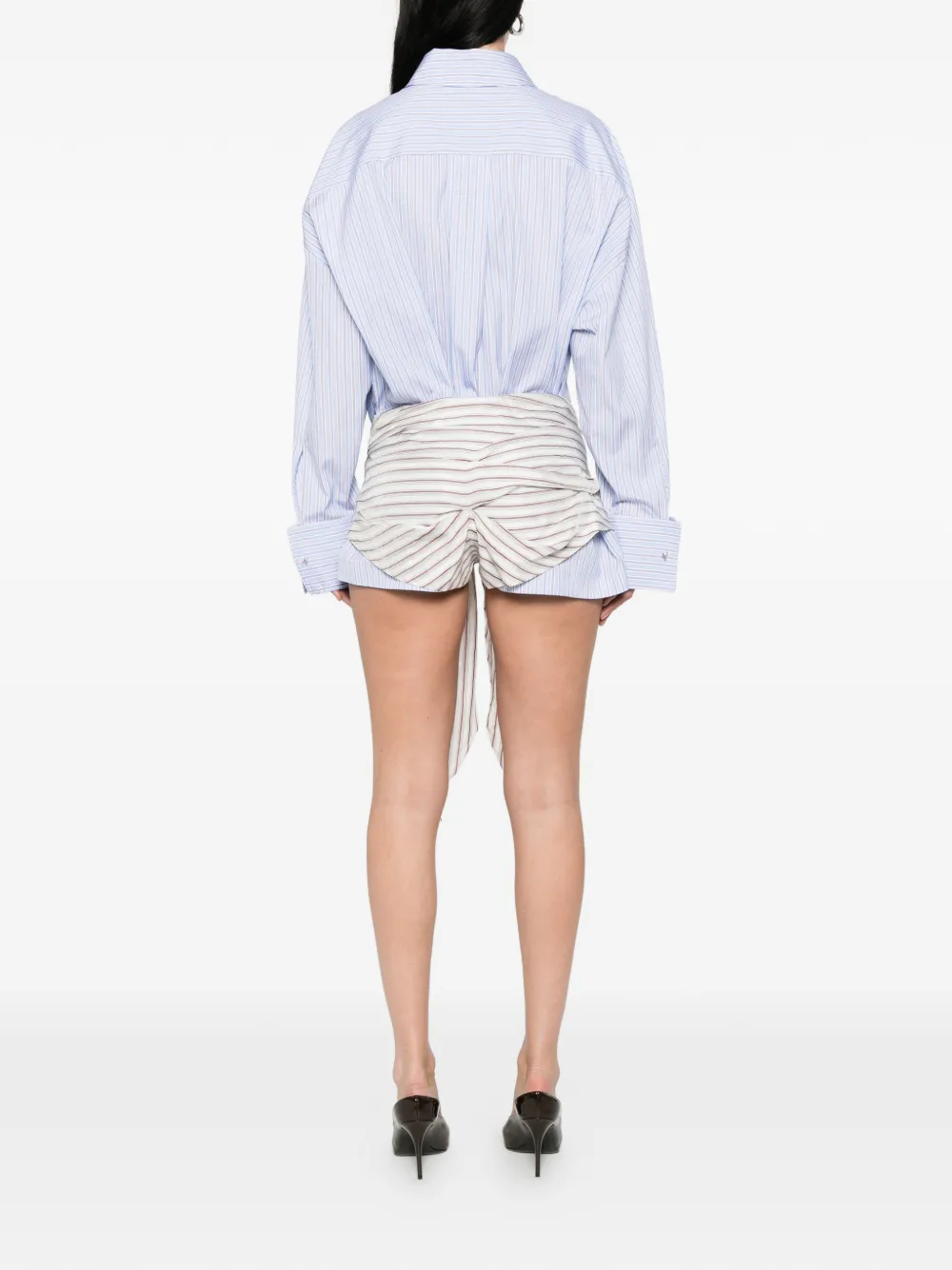 The Attico Gestreepte mini-jurk Blauw