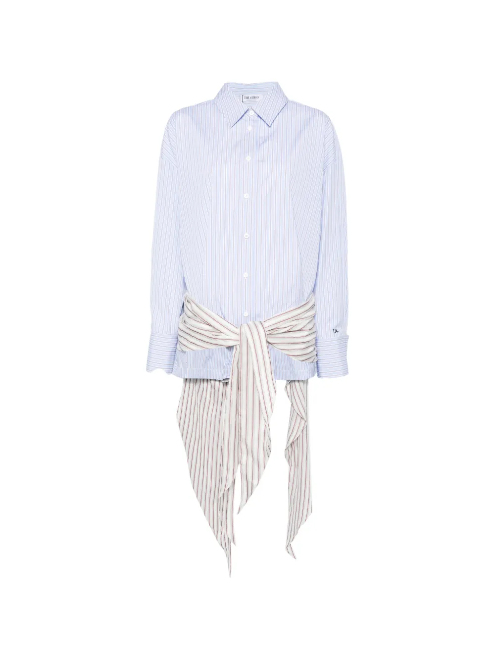 The Attico striped knot mini dress - Blu