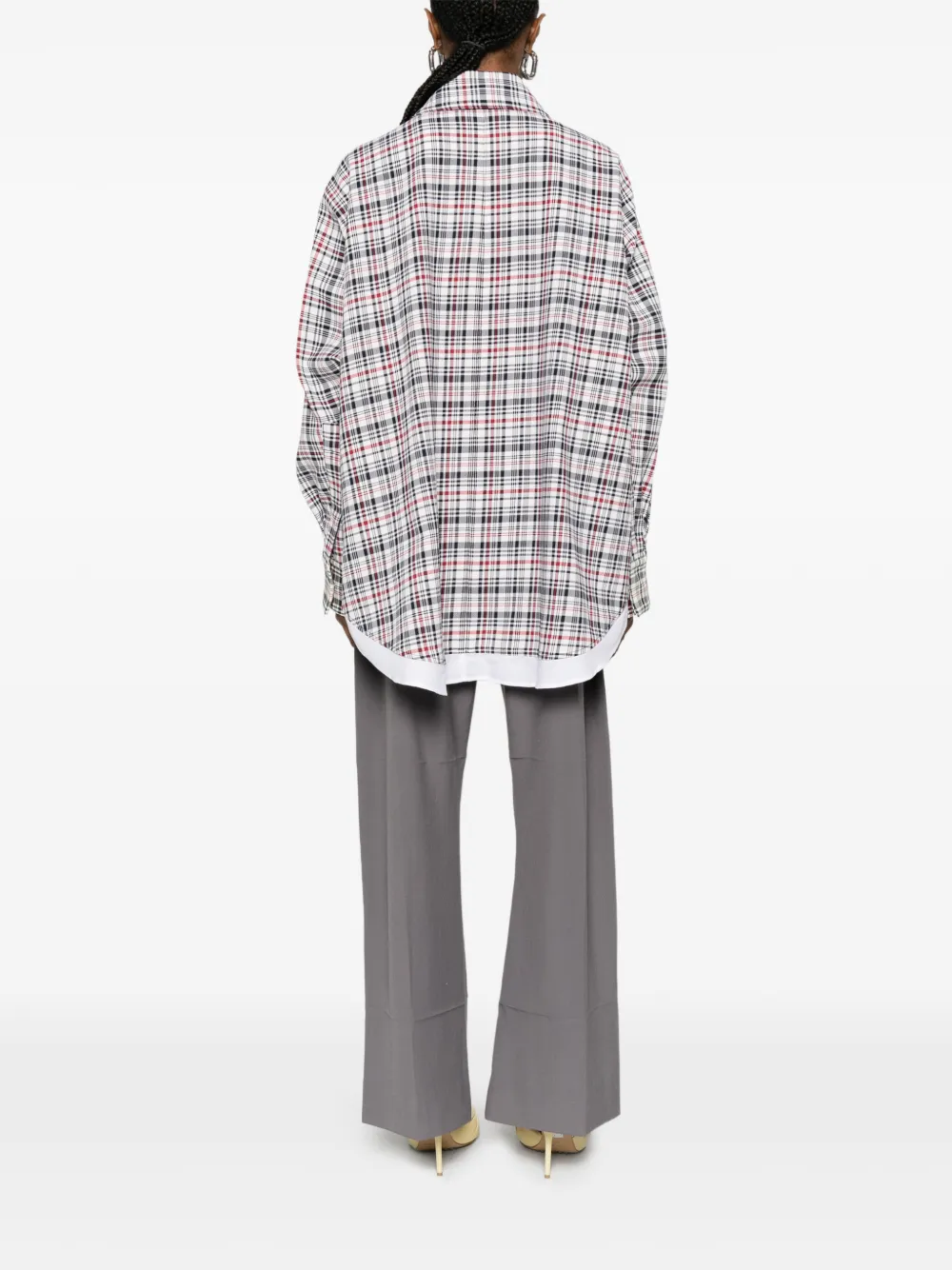 Victoria Beckham Cocoon geruit jack Wit