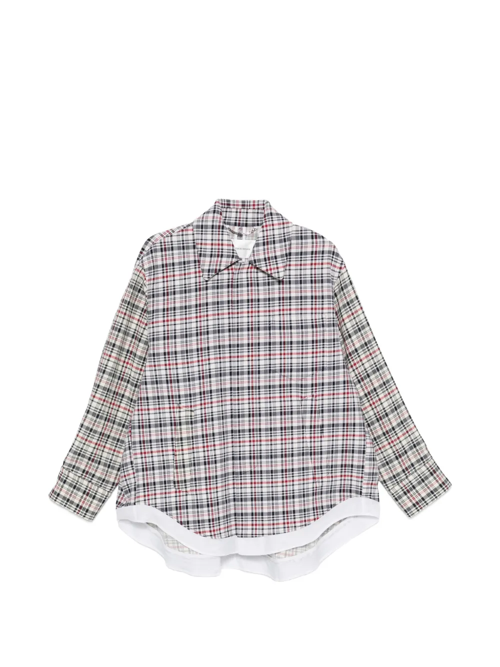 Victoria Beckham Cocoon check-print jacket - Bianco