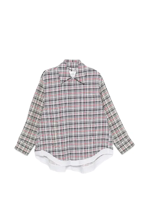Victoria Beckham Cocoon Shacket check-pattern jacket
